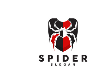 Spider Logo, Insect Animal Vector, Premium Vintage Design preview picture