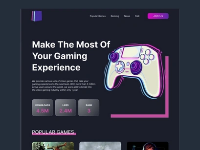 Game Agency Landing Page