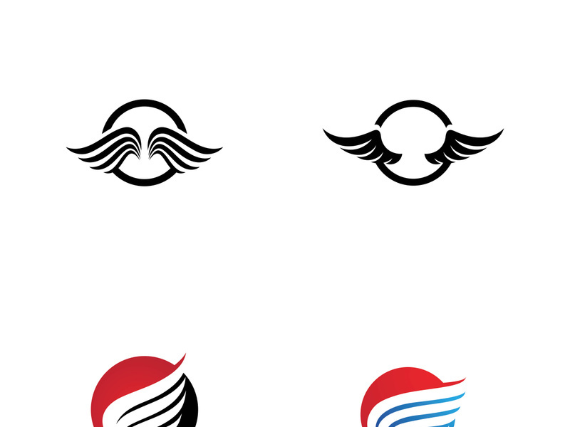 Wing illustration logo and symbol vector