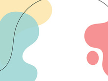 Hand drawn minimalist fluid shapes background