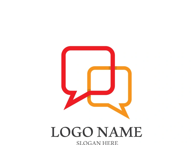 Speech bubble icon logo template vector illustration