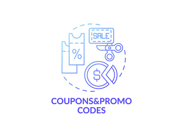 Coupons and promo codes concept icon preview picture