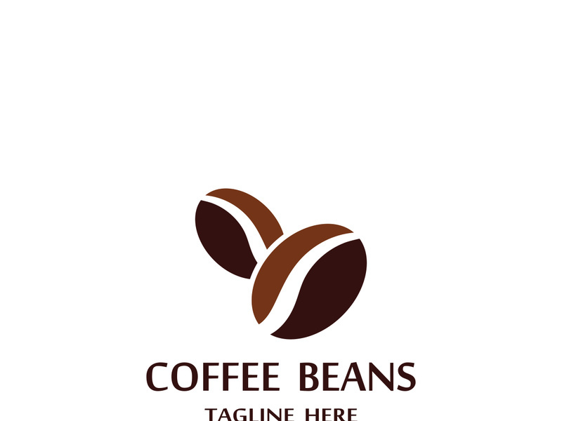 Premium coffee bean logo design.