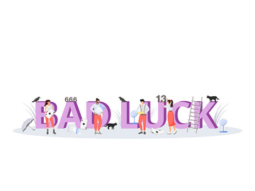 Bad luck word concepts flat color vector banner preview picture