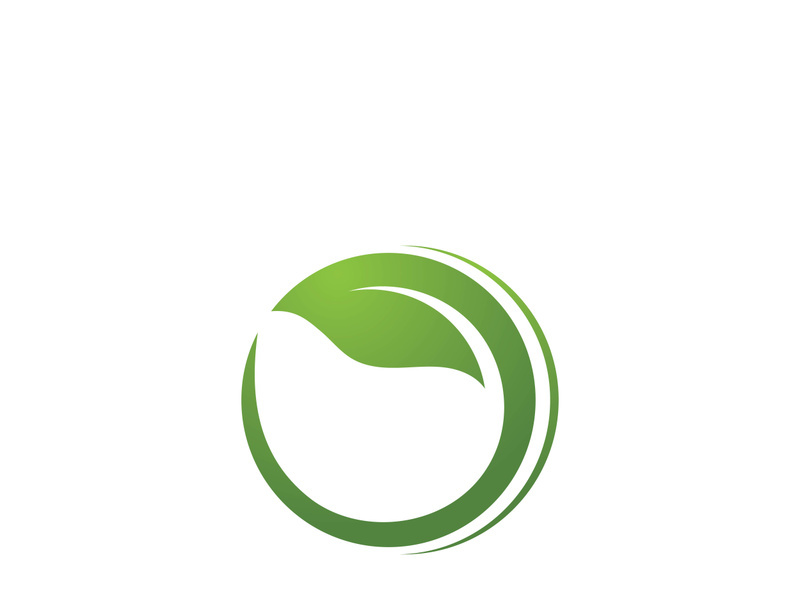 Logos of green Tree leaf ecology nature element vector