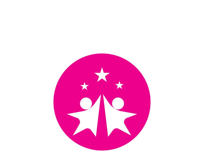 People star logo design to achieve a success or dream.