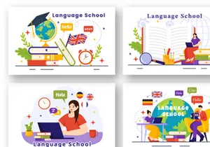 12 Language School Illustration