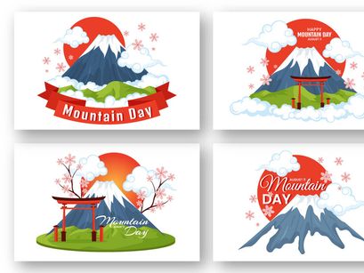 14 Mountain Day in Japan Illustration
