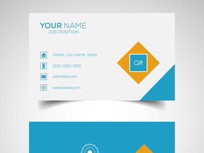 10 Double-sided creative and modern business card template. Vector illustration