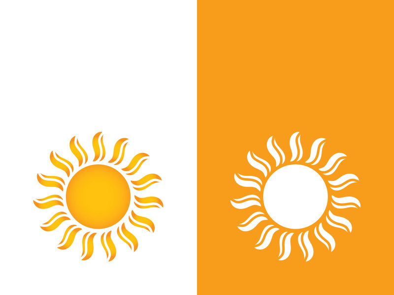 Sun vector illustration icon logo template design