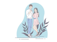 Portrait Couple, Hand drawn illustrations