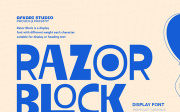 Razor Block – Unique Display Font