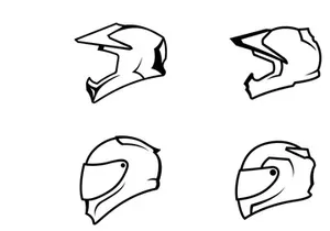 motorcycle helmet vector logo design template