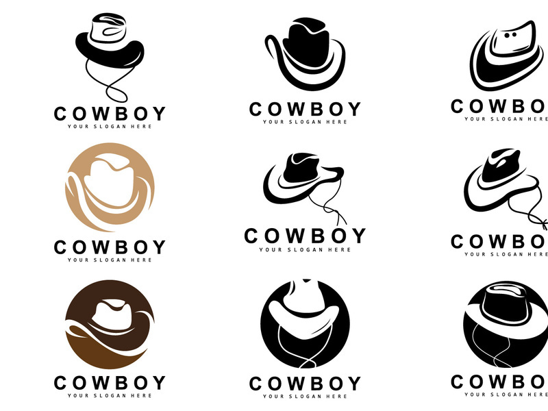 Cowboy Hat Logo, Texas Cowboy Design