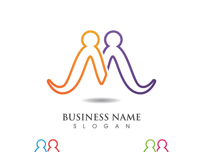 Community, network and social icon design template