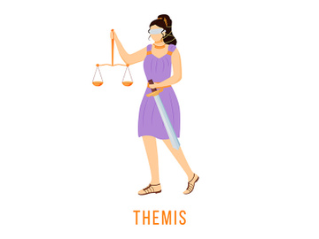 Themis flat vector illustration preview picture
