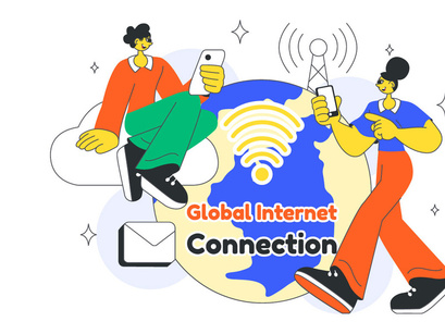 10 Global Internet Connection Illustration
