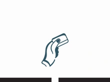 Hand holding credit card business icon image design