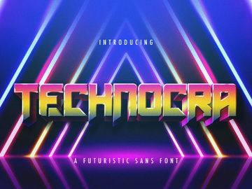 Technocra - Futuristic Sans Font preview picture
