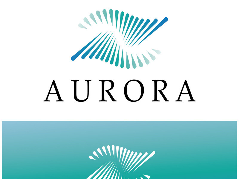 aurora logo design icon illustration vector template