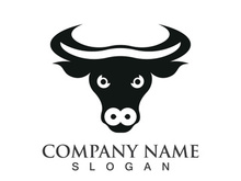 Bull head logo vector icon design illustration