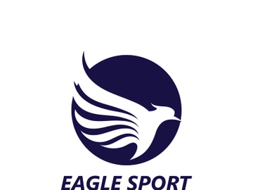 Eagle wing logo design vector image template preview picture