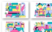 10 Seamstress Vector Illustration