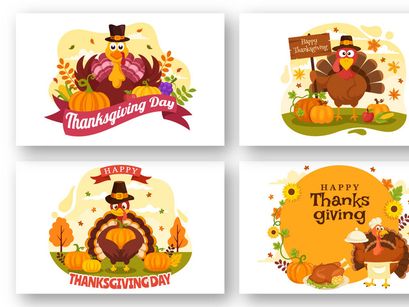 30 Happy Thanksgiving Day Illustration