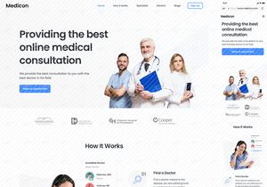 Medicon - Medical Online Consultation Landing Page
