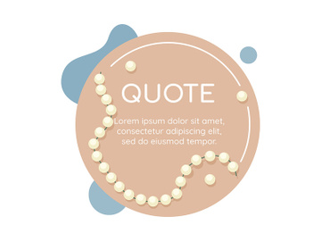 Jewelry quote textbox with flat object preview picture