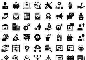 60+ Business Colored Line Icons