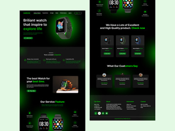 Just Watch - Smart Watch Website Landing Page design preview picture