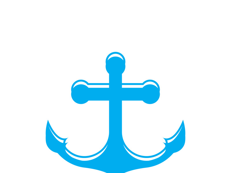 Anchor logo icon boat ship marine navy design vector