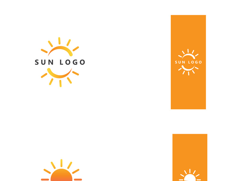 Creative and unique sun logo design.