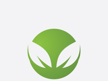 Green leaf ecological element vector icon logo preview picture