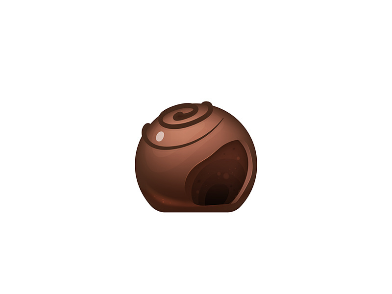 Cut chocolate candy, sweet cocoa dessert realistic vector illustration