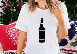 Black Silhouette of Liquor Bottle