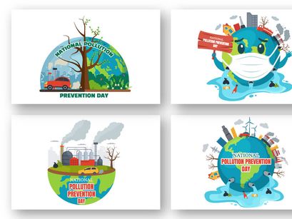 12 National Pollution Prevention Day Illustration