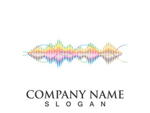 Sound waves vector illustration design template