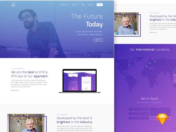 Lander - Landing page [Sketch]