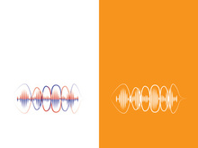 Sound waves vector illustration design template