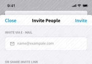 Document editor and collaboration ( Inviting people )