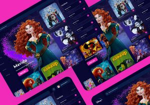 Disney+  Movie Landing Page design