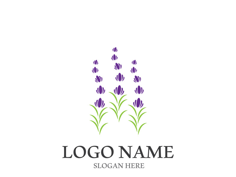 Lavender flower vector icon illustration design template