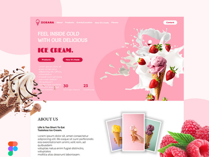 Ice Cream Shop Web Landing Page