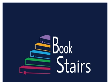 book stairs logo, or library for bookstores, book companies, publishers, encyclopedias, libraries, education, digital books, vectors preview picture