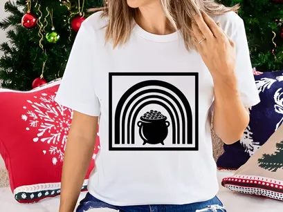 Pot of Gold Under Rainbow