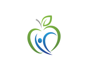 Healthy apple vector icon preview picture