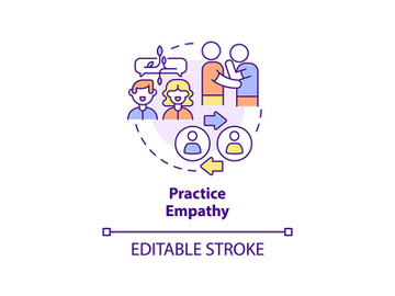 Practice empathy concept icon preview picture