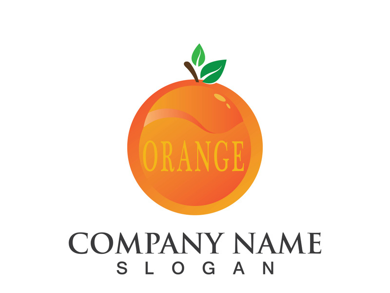 Orange logo design Vector icon illustration design